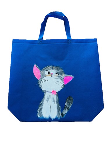 Tasche 44x40 shopper blau - tasche,