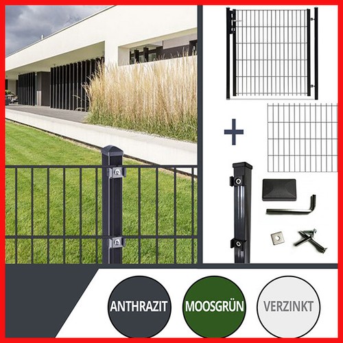 Doppelstabmattenzaun set mit - set,
