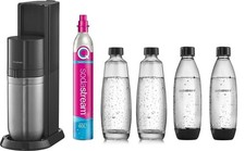 SodaStream Duo Titan Wassersprudler 2 Glasflasche + 2 PET Flasche + CO2-Zylinder