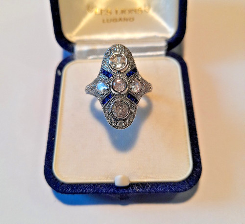 Art deco ring zirkonia - ring,