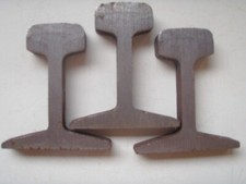 3 Stücke Original-SCHIENENPROFIL, klein (S18); 1,5 cm dick / 9,4 cm hoch; 785 g