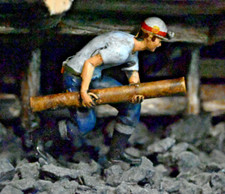 Bergmann mit Holzstempel