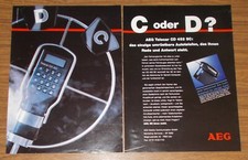Seltene Werbung AEG TELECAR CD 452 Autotelefon SC C-Netz D-Netz 1992