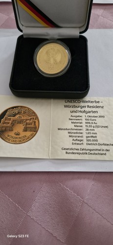 100 euro goldmünze unesco - euro,