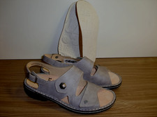 Finn Comfort Damen Klett Sandalen Gr. 36, NEU, grau, extra Einlagen, TOP