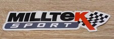 MiLLTEK SPORTAUSPUFF Logo 3x15cm Aufkleber Sticker Autocollant Sport-Exhaust