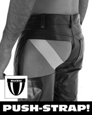Bockle® PUSH- JOCK STRAP FAUX GAY-ZIP Kunstlederhose  mit durchgehendem Zip