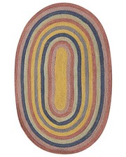 Teppich Jute bunt oval 70x100