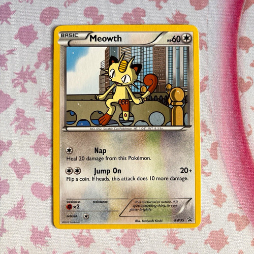 Pokémon tcg meowth bw35 - tcg, black