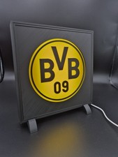 LED 3D Leuchtbild BVB  20x20cm