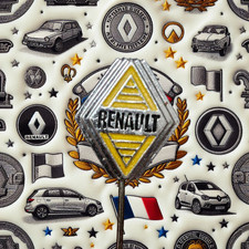 Sammler Pin - KFZ/AUTO - RENAULT "Logo" Gelb - Top-Zustand