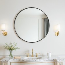 Spiegel Rund 60cm Wandspiegel mit Metallrahmen Badezimmer Spiegel Dekospiegel