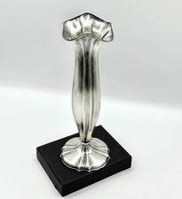 835er Silber Blumenvase – Jugendstil Design, Antik, Handarbeit 76 Gramm