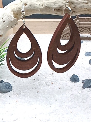 Holz ohrring earing wood - ohrring,