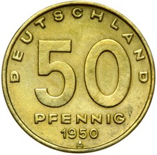 Ddr münze 50 pfennig 1950 - 50,