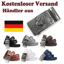 Herren Gürtel mit Ratsche automatik Schnalle Kunst Leder Gürtel Anzug-Jeans-Hose
