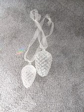 Tannenzapfen 15cm und 12 cm Glas Glitter Weihnachten Deko Neuwertig 2 Stück 