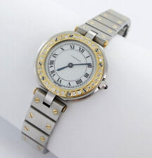 CARTIER SANTOS RONDE VENDOME Diamanten STAHL/Gold 27MM QUARZ REF 8191