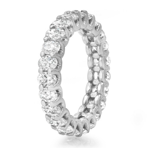 18k weiß gold oval - weiß,
