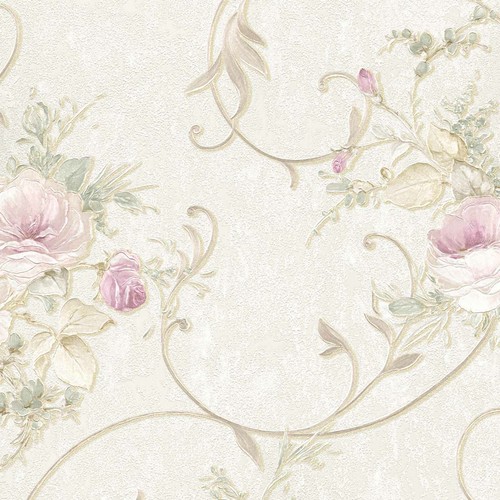 Floral barock vliestapete - barock,
