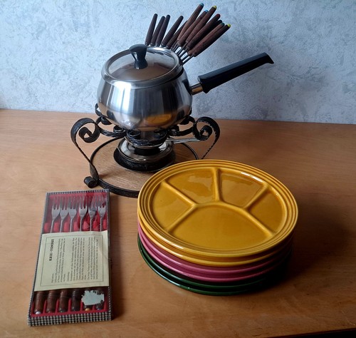 Fondue set mit - set, teller