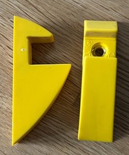 2x (1 Paar) Regalhalter Regalträger Klemmhalter Rahmenlos Kunststoff Gelb