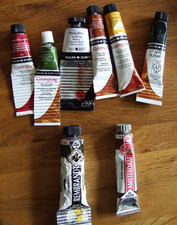 6 Dailer Rowney, 1 Rembrandt, 1 Talens, mehrfarbig,Ölfarben f. Schule,Kunst,Erw.