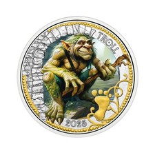 Österreich 3 Euro 2025 Der Troll Fantastische Fabelwesen Cu/Ni hgh Farbe #1