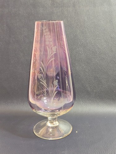 Vintage glas vase - glas, violett