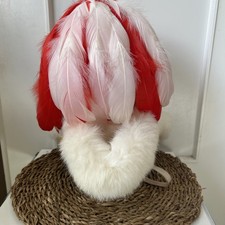 Funkenmariechen Hut  Dreispitz mit Federstab rot weiß