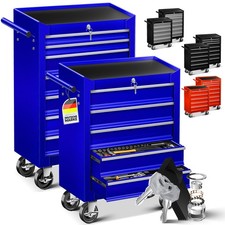Masko® Werkstattwagen Rollwagen Werkzeugwagen Werkzeugkiste 5 & 7 Fächer Toolbox