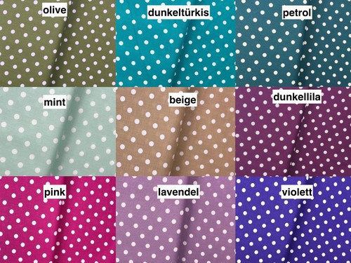Baumwollstoff punkte 9mm - baumwollstoff,