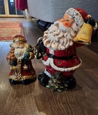 NIKOLAUS WEIHNACHTSMANN 2 x Teelichthalter Keramik TOP Weihnachten Advent