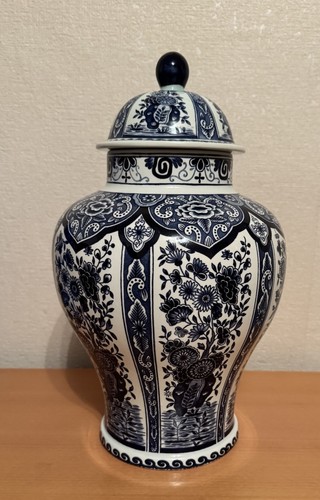 Delfts deckelvase boch - delfts,