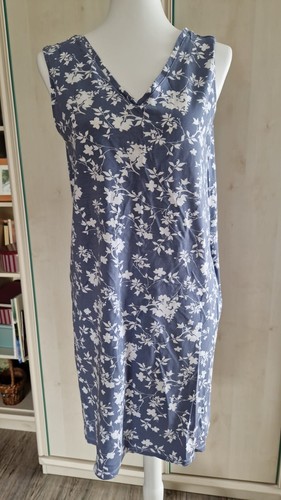 ärmelloses kleid blau weiß - blau,
