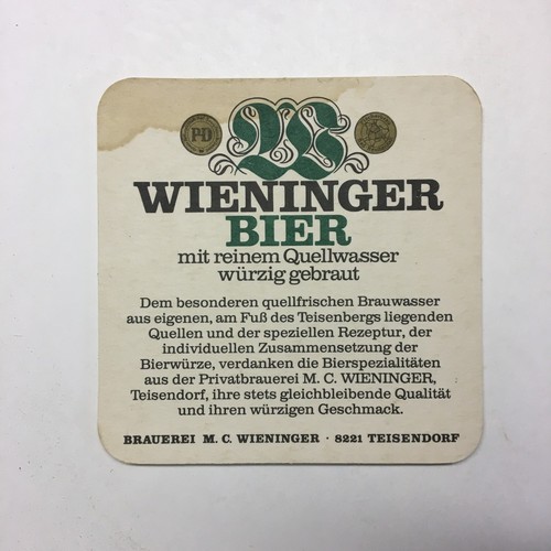 Bierdeckel wieninger - bierdeckel, "wieninger"