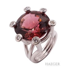 Turmalin Ring Gr. 58 Weißgold 750/ 18 Karat