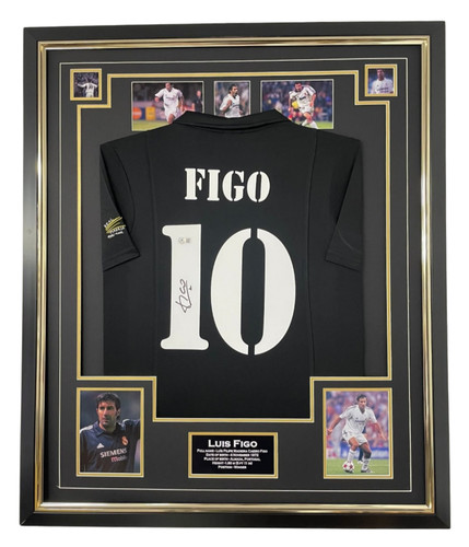 Gerahmtes luis figo signed - figo,