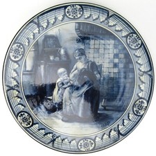 Jugendstil Steingut Wandteller