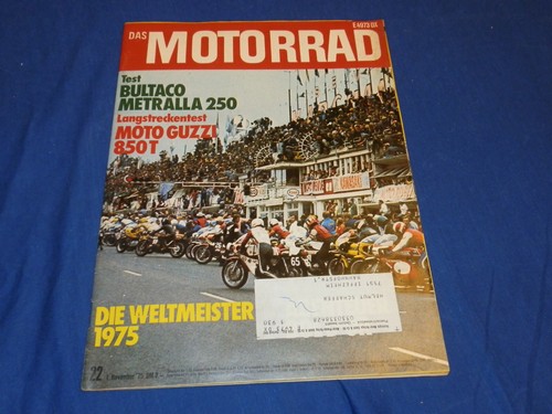 Das motorrad 1975 moto - motorrad, 22/1975,