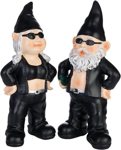 Biker gartenzwerg zwergin - gartenzwerg, oder