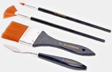 Pinselset 4 tlg. Pinsel Satz Malpinsel & Palettenmesser Acryl Öl Aquarell Farben