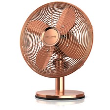 Brandson Retro Tischventilator mit 3 Geschwindigkeitsstufen & Oszillation Kupfer