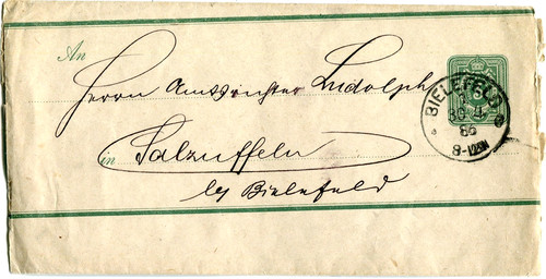 Brief ganzsache aus - brief/ganzsache, bielefeld