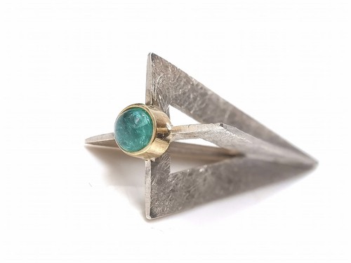 925 silber anhänger 14k - silber, gold