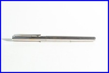 1980er MONTBLANC Noblesse Tintenroller Pin gestreift Platin Finish / Germany