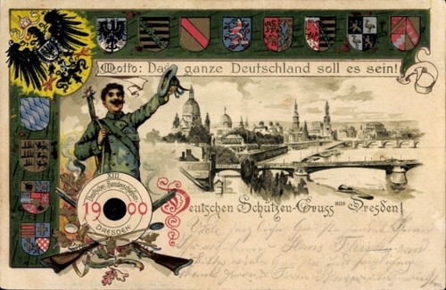 Präge wappen litho dresden - präge,
