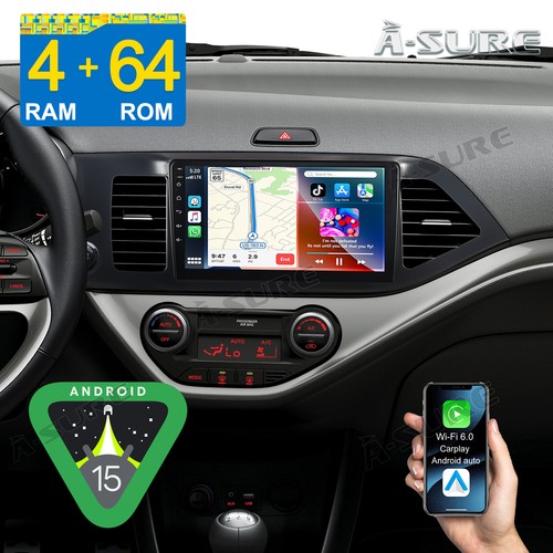 Carplay 64gb android 15 - 9"carplay, 4+64gb