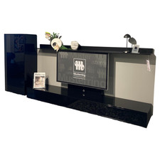 Musterring Wohnwand Kara-Frame Lack Schwarz Hochglanz