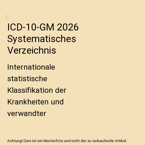 Icd 2026 systematisches - icd-10-gm,